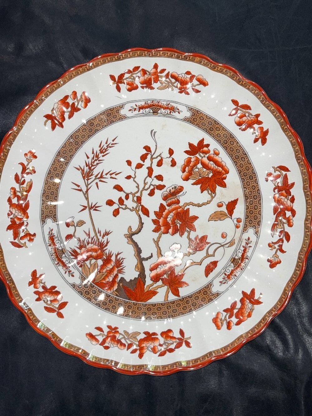 COPELAND SPODE INDIA TREE MADE IN ENGLAND  13" ROUND PLATTER - EUC